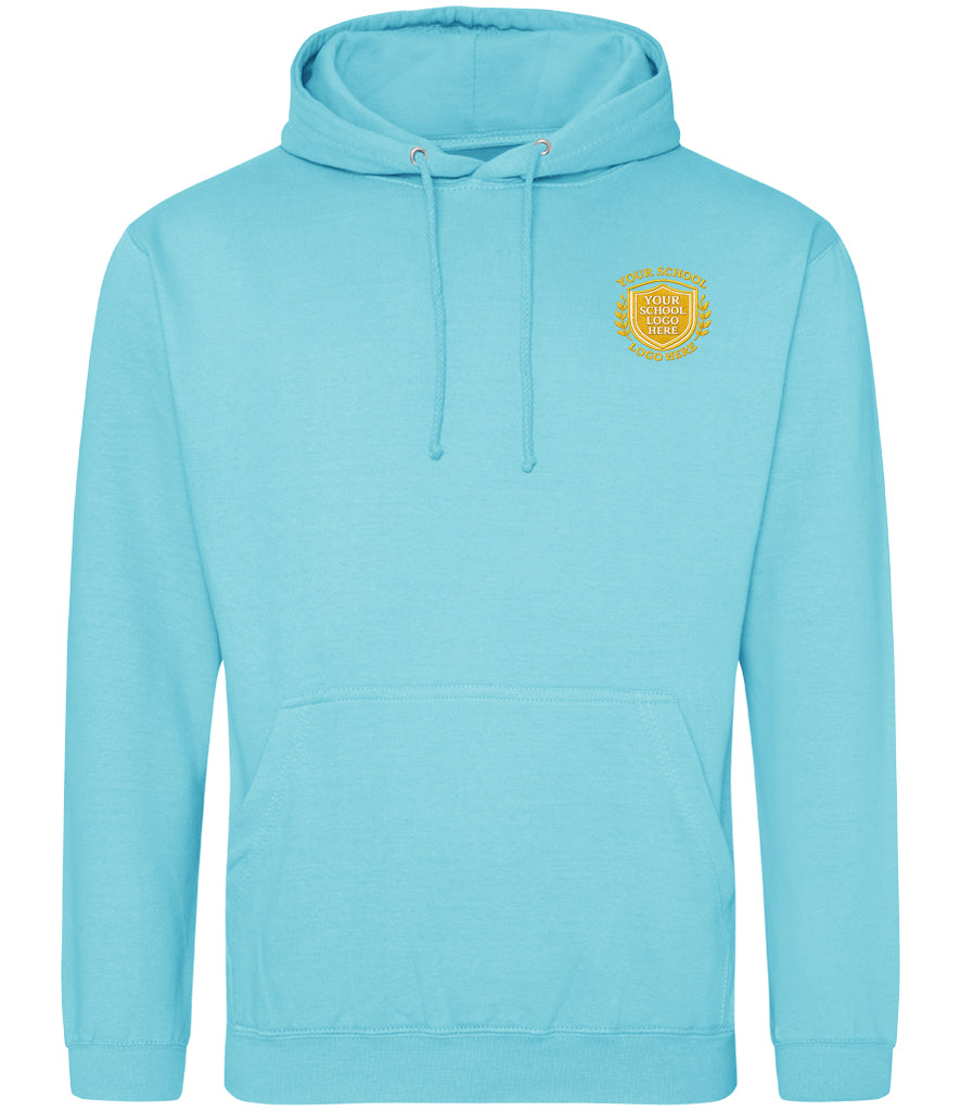 Turquoise Surf Hoodie - Left Chest Embroidered