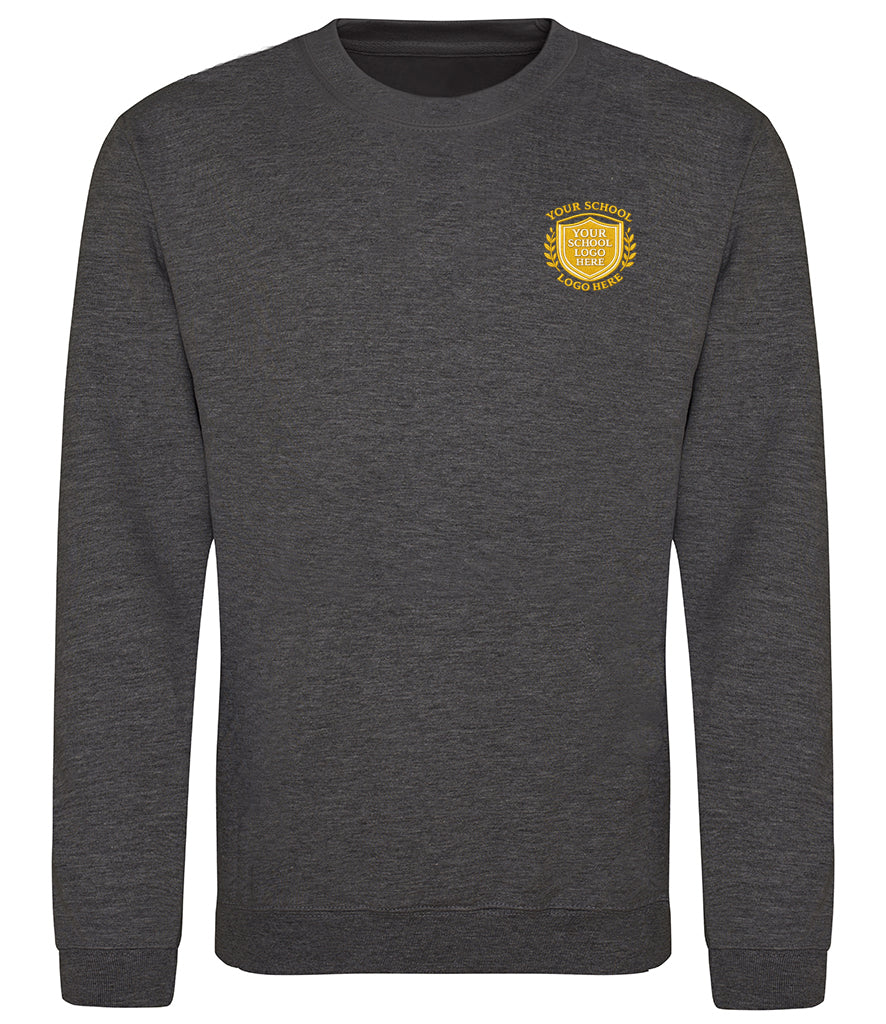 Charcoal Grey Sweatshirt - Left Chest Embroidered