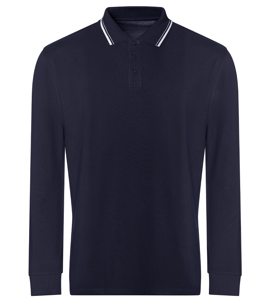 Long Sleeve Tipped Polo Shirt