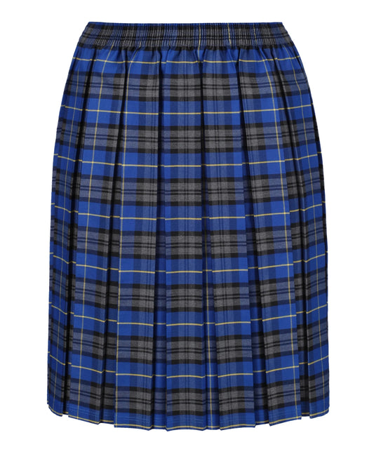 Tartan Blue Tartan Pleated Skirt
