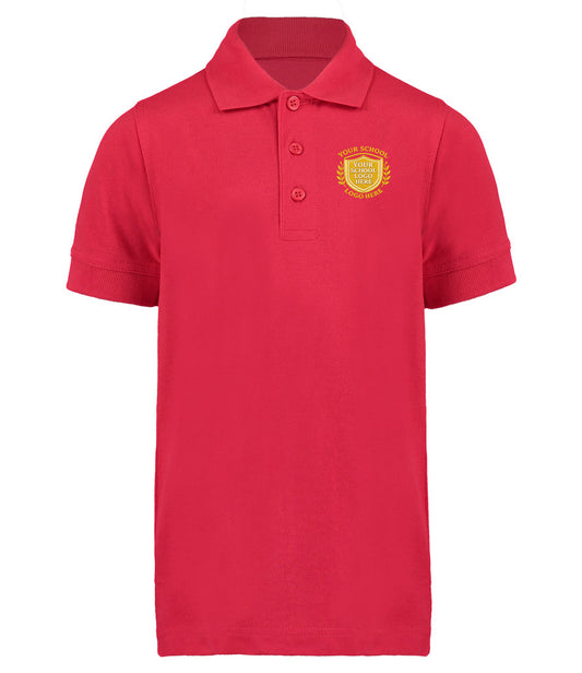 Red Classic Polo Shirt - Left Chest Embroidered