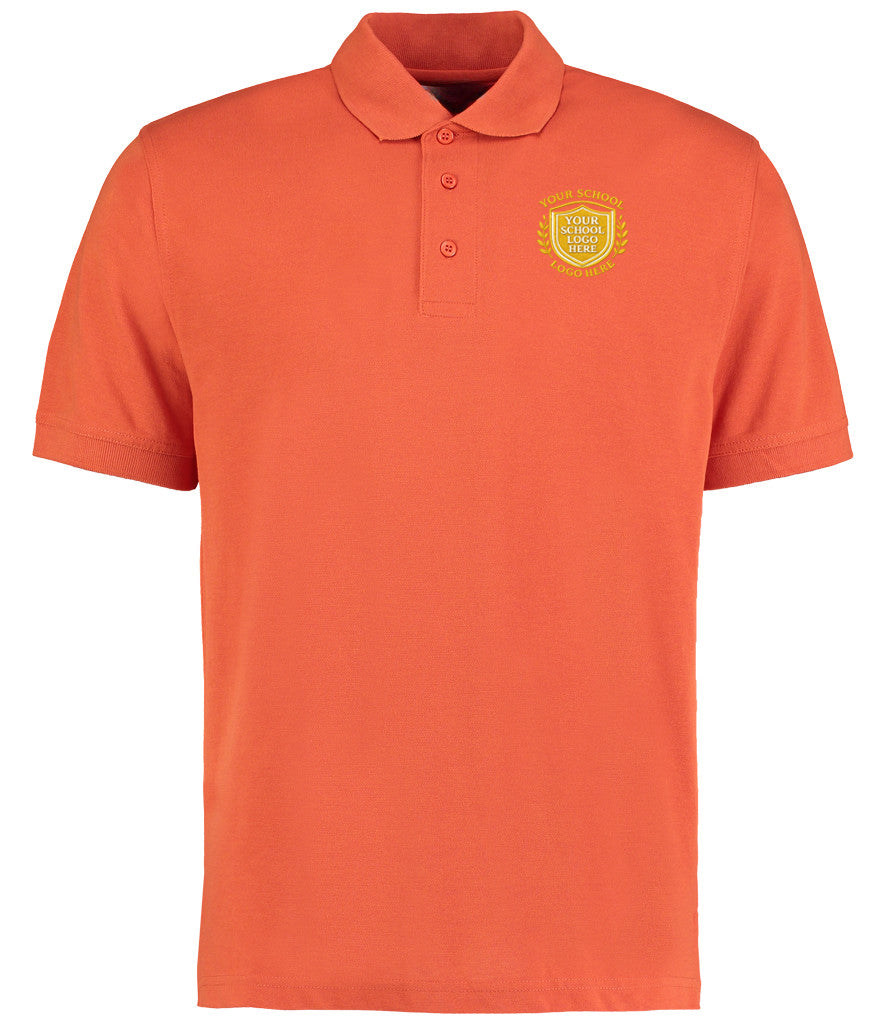 Burnt Orange Poly/Cotton Piqué Polo Shirt - Left Chest Embroidered