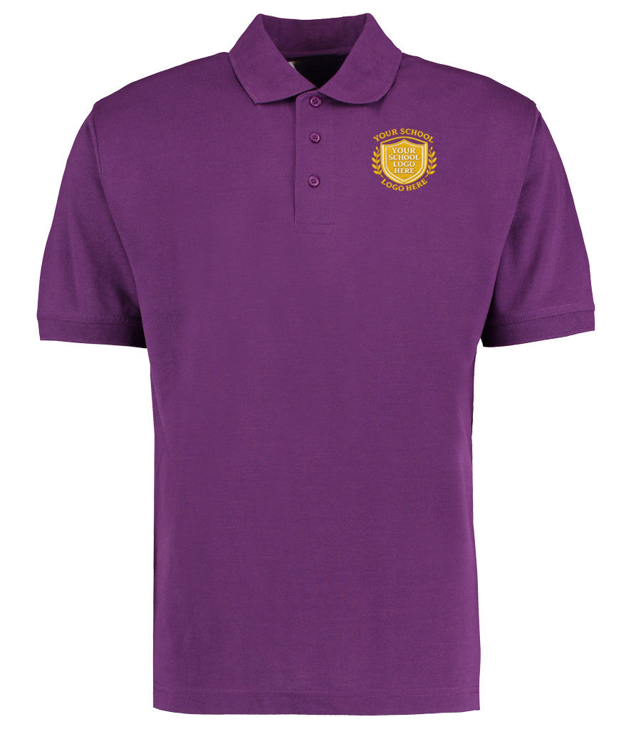 Dark Purple Poly/Cotton Piqué Polo Shirt - Left Chest Embroidered