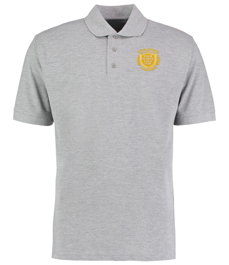 Heather Grey Poly/Cotton Piqué Polo Shirt - Left Chest Embroidered
