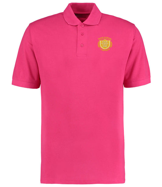 Raspberry Poly/Cotton Piqué Polo Shirt - Left Chest Embroidered