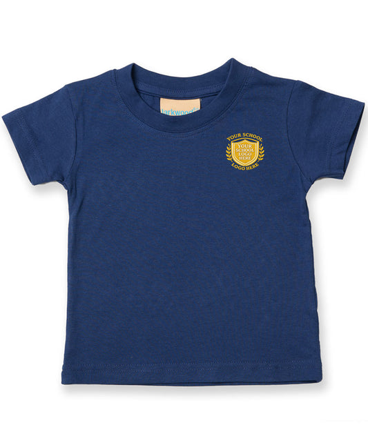 Navy Baby & Toddler T-Shirt - Left Chest Embroidered