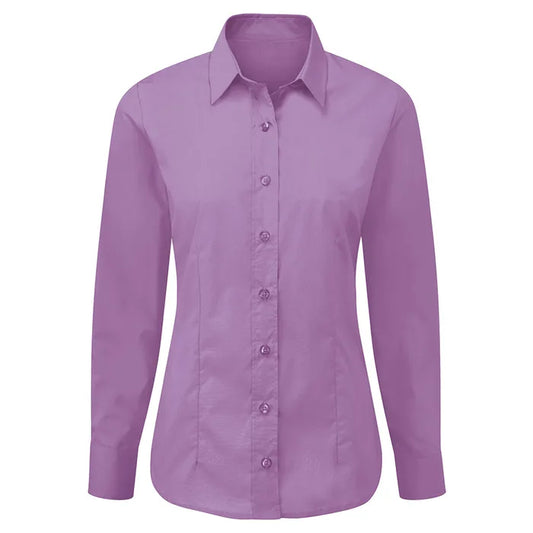 Lilac Easycare Womens Long Sleeve Shirt