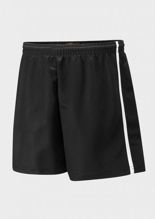 Black/Black/White Sports Shorts
