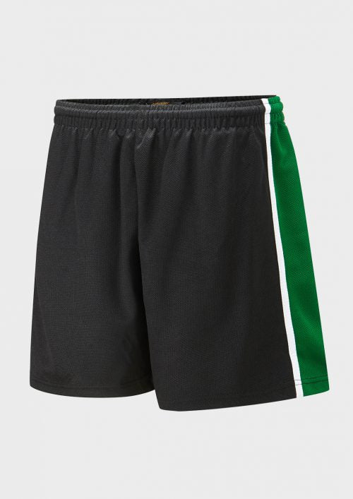 Black/Emerald/White Sports Shorts