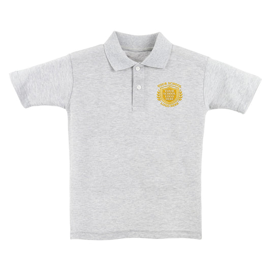 Ash Grey Polo Shirt - Left Chest Embroidered