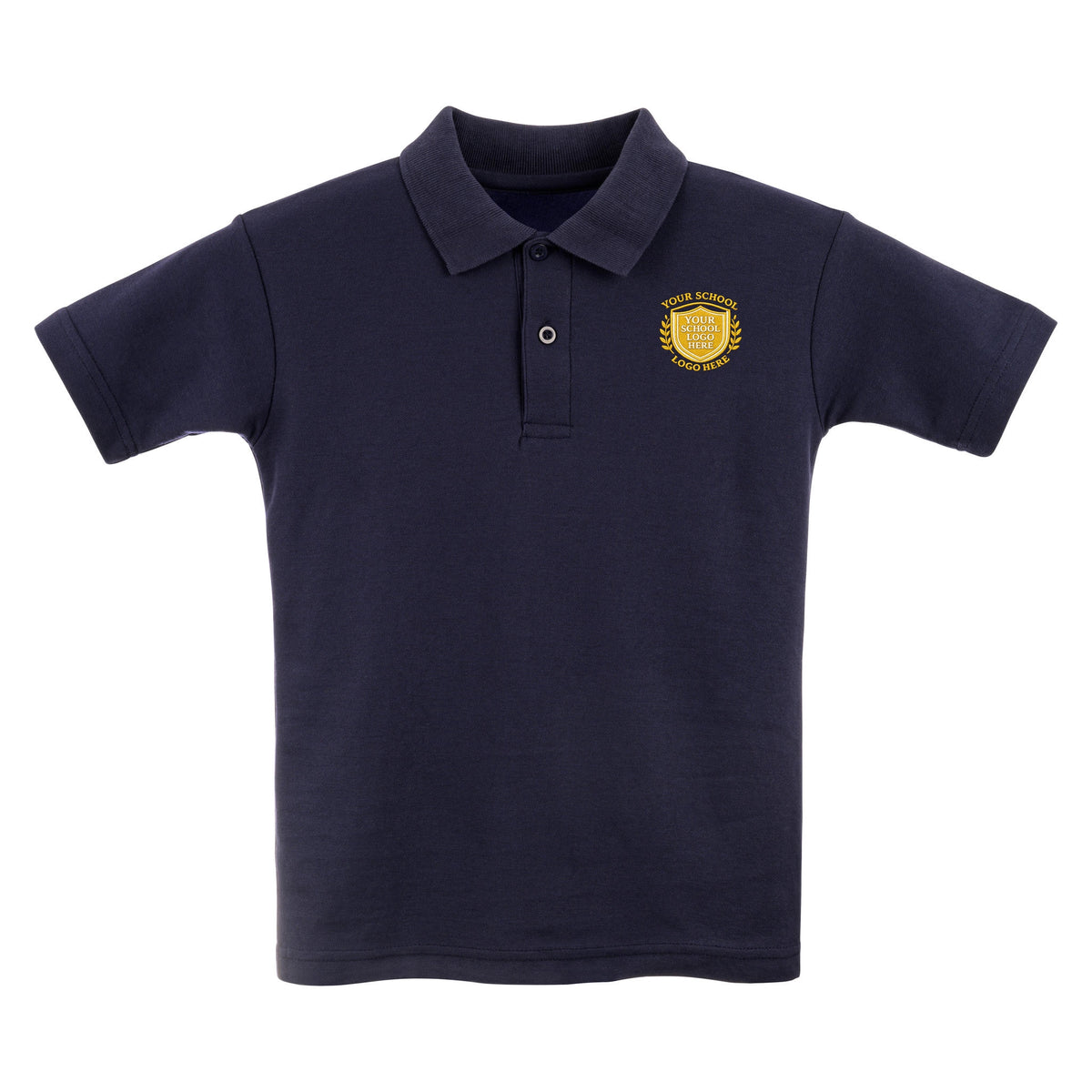 Navy Polo Shirt - STAFF Forest Leader Back Print and Left Chest Logo