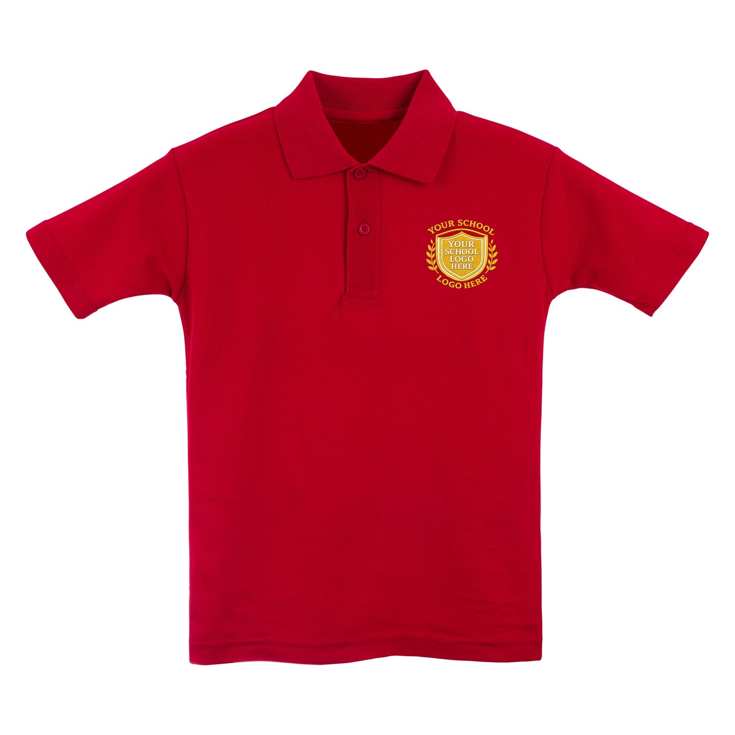 Red Polo Shirt - Left Chest Embroidered