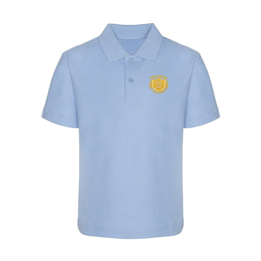 Sky Blue Polo Shirt - Left Chest Embroidered
