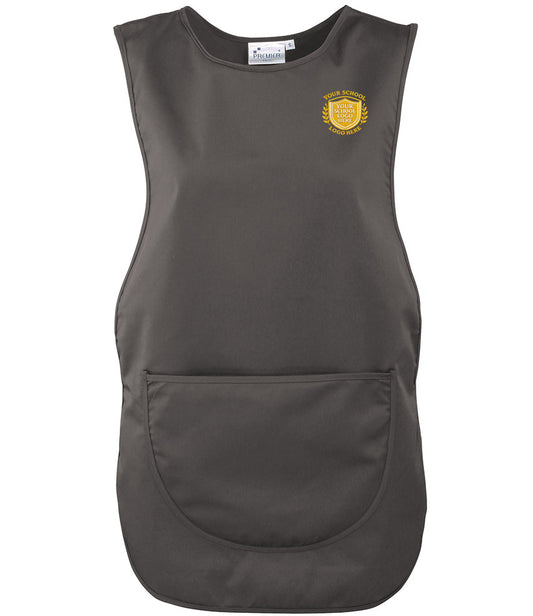 Dark Grey Pocket Tabard - Left Chest Embroidered