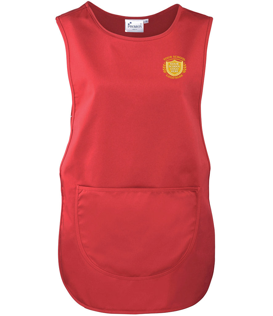 Red Pocket Tabard - Left Chest Embroidered