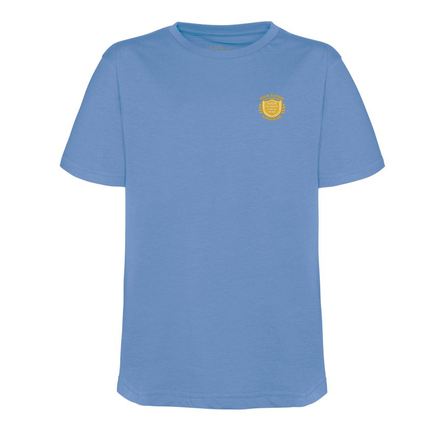 Sky Blue Phoenix T-Shirt - Left Chest Embroidered