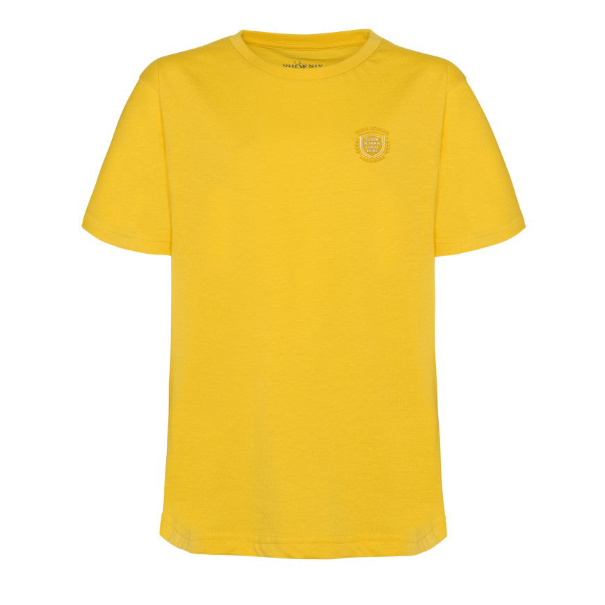 Sunflower Yellow Phoenix T-Shirt - Left Chest Embroidered