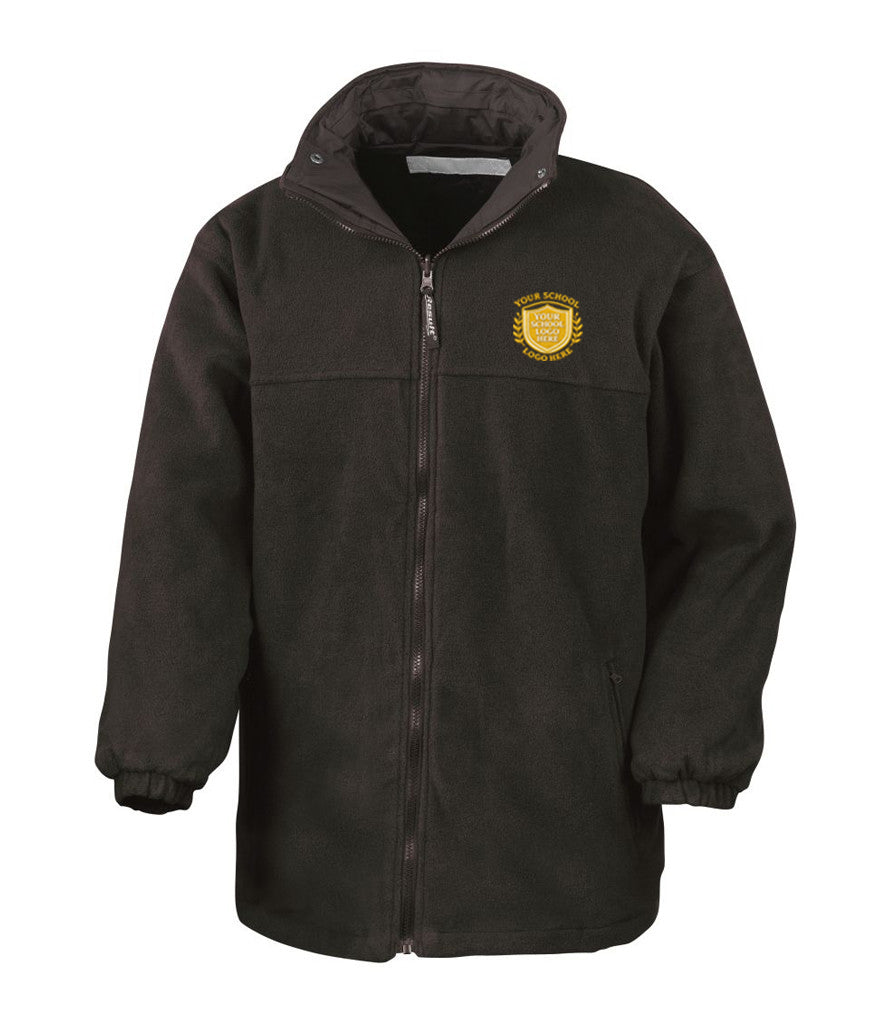 Brown Waterproof Fleece-Lined Coat - Left Chest Embroidered