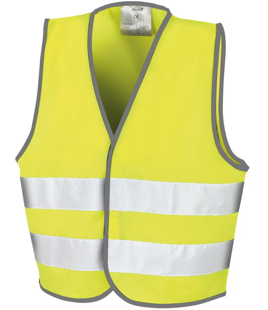 Flo Yellow Hi-Vis Vest - Back and Left Chest Print