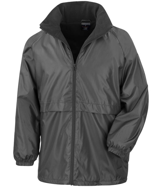 Black Lightweight Micro Fleece-Lined Jacket - Left Chest Embroidered