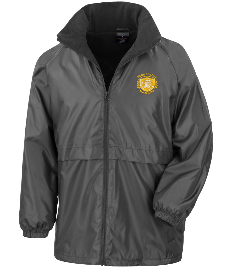 Black Lightweight Micro Fleece-Lined Jacket - Left Chest Embroidered