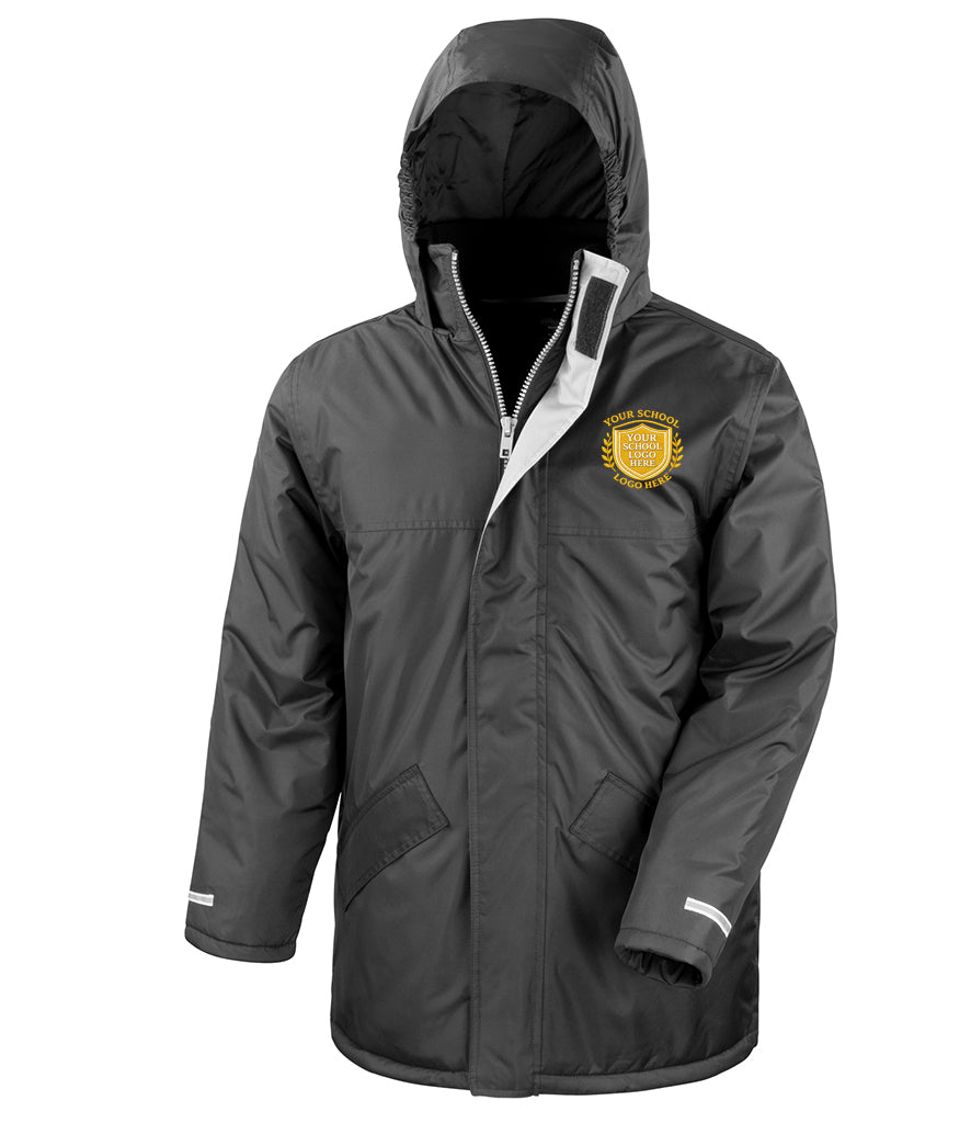 Black Winter Parka - Left Chest Embroidered