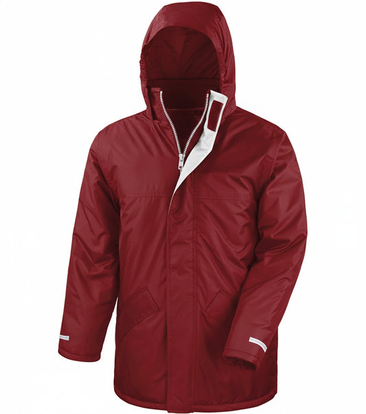 Burgundy Children's Winter Parka - Left Chest Embroidered