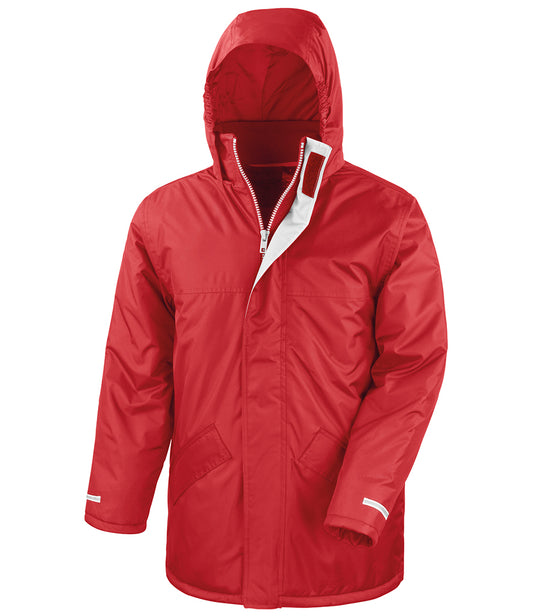 Red Children's Winter Parka - Left Chest Embroidered