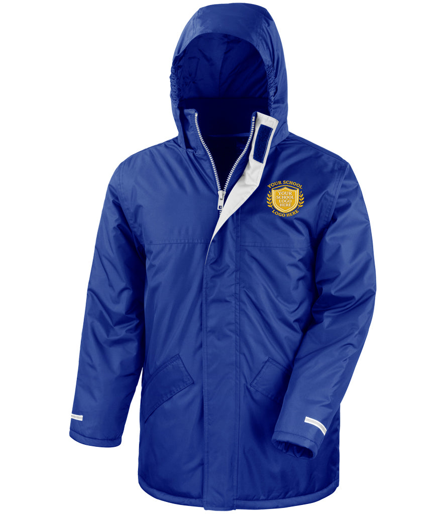 Royal Blue Winter Parka - Left Chest Embroidered