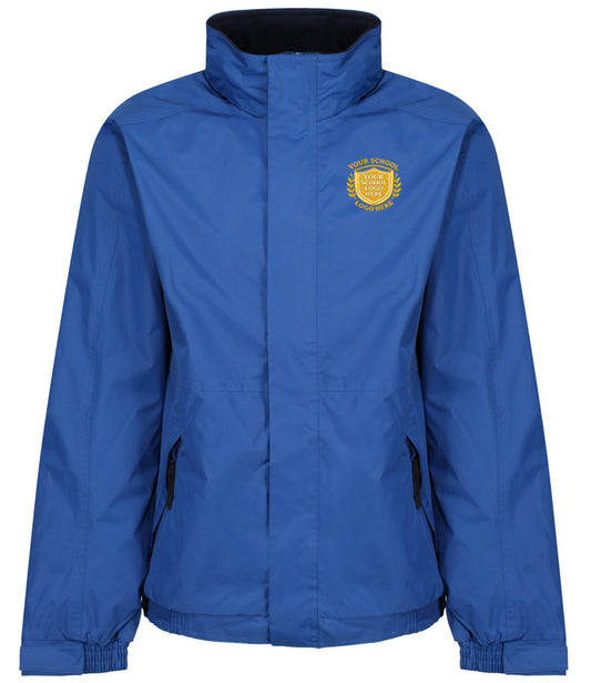 Royal Blue Fleece-Lined Jacket - Back and Left Chest Print