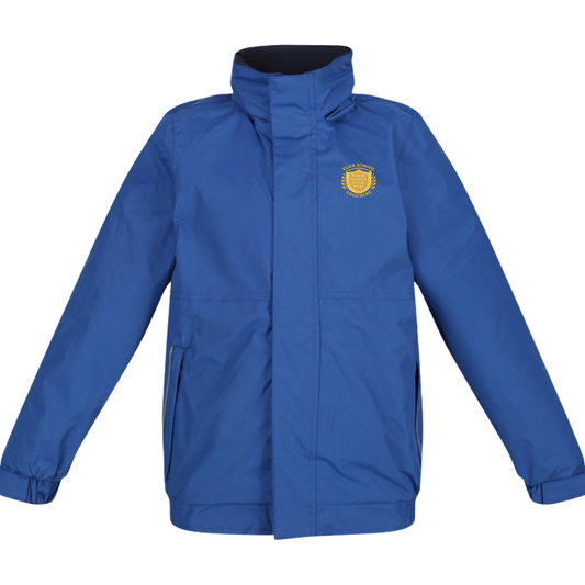 Royal/Navy Insulated Waterproof Jacket - Back and Left Chest Print