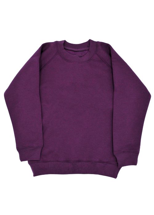 Purple Sports Sweatshirt - Left Chest Embroidered