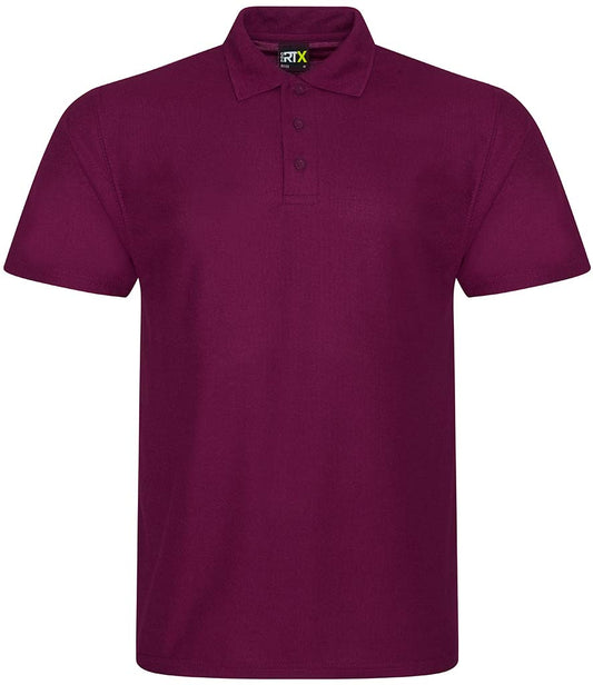 Burgundy Polyester Polo Shirt - Left Chest Embroidered