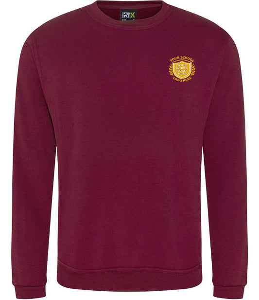 Burgundy RTX Sweatshirt - Left Chest Embroidered