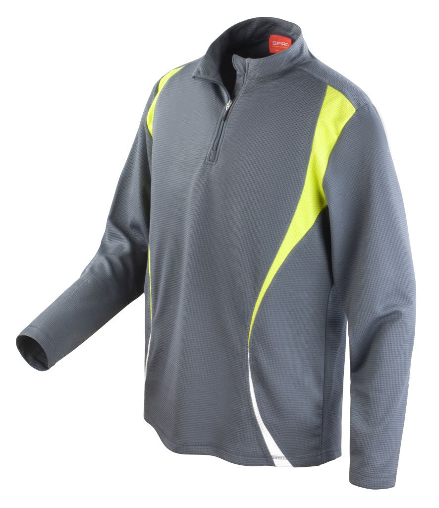 Grey/Lime/White Training Top - Left Chest Embroidered