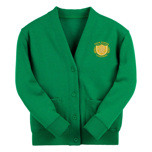 Emerald Essential Sweat Cardigan - Left Chest Embroidered