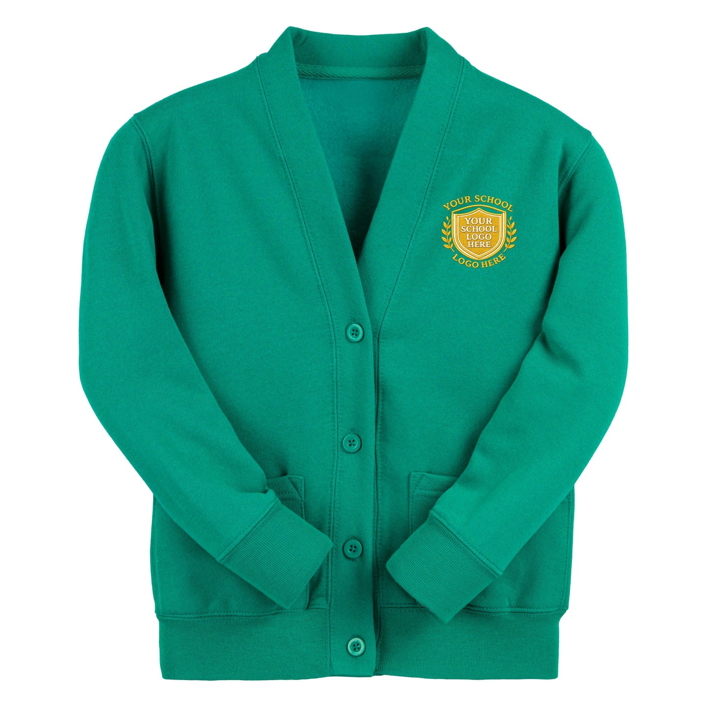 Jade Essential Sweat Cardigan - Left Chest Embroidered
