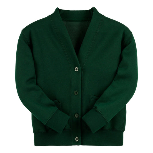 Bottle Green Essential Sweat Cardigan