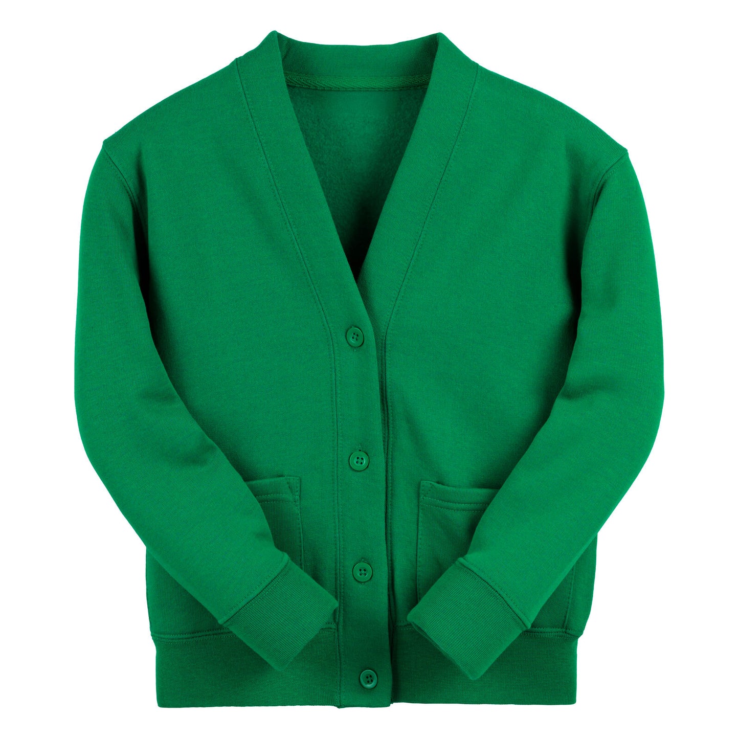 Emerald Essential Sweat Cardigan - Left Chest Embroidered