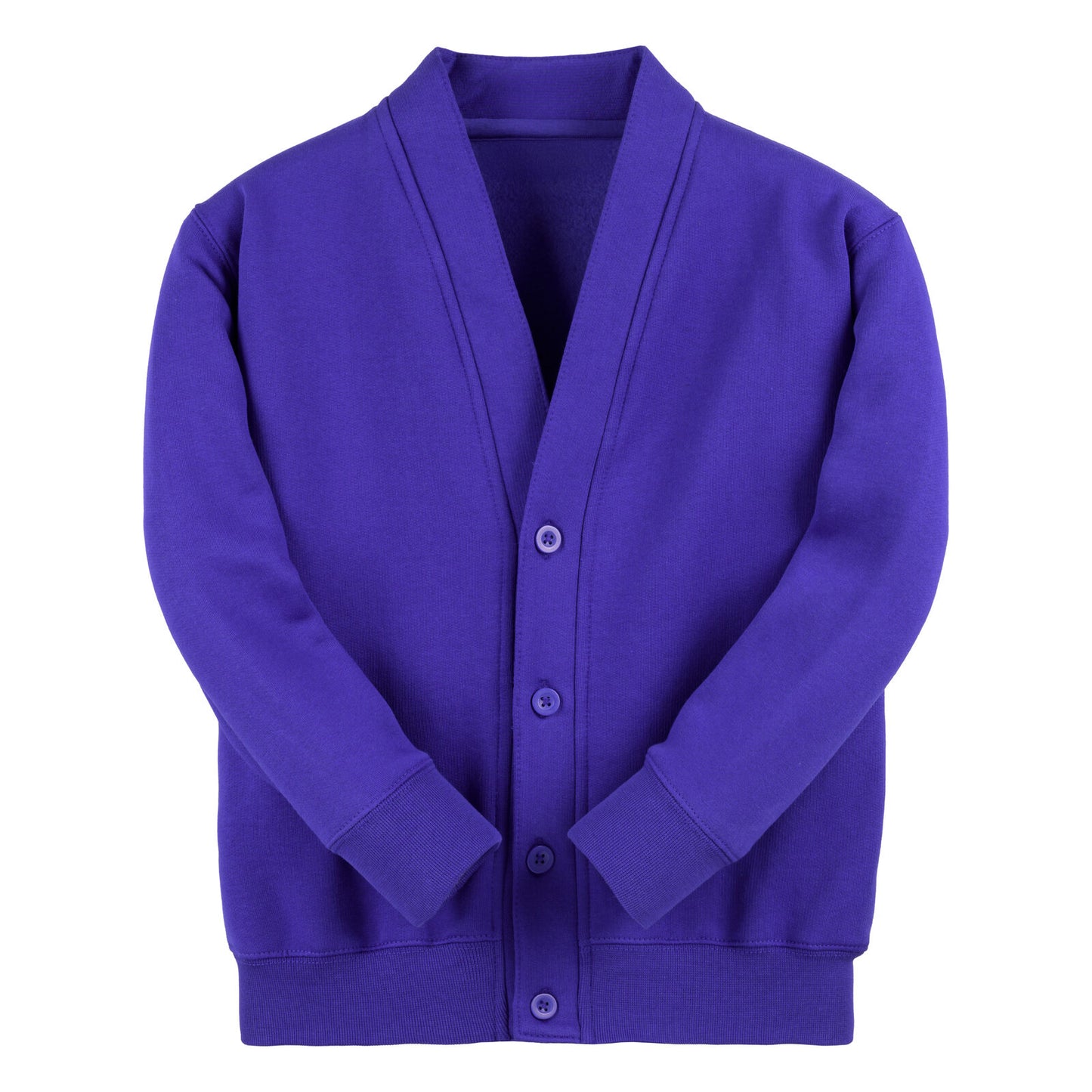 Royal Blue Classic Cotton Rich Sweat Cardigan - Left Chest Embroidered