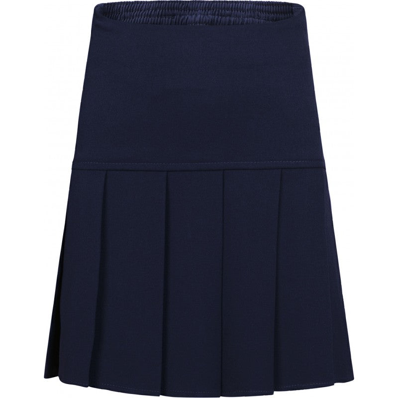 Navy Fan Pleat Skirt