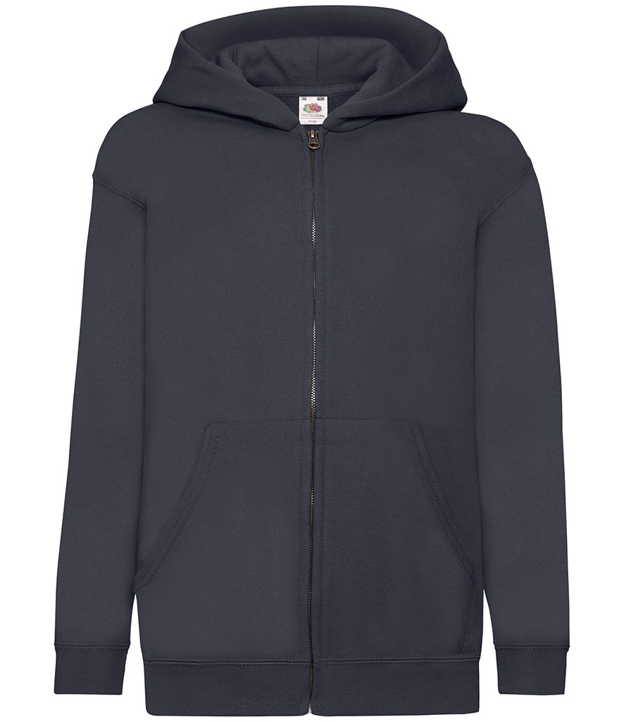 Deep Navy Zip-Up Hoodie - Left Chest Embroidered