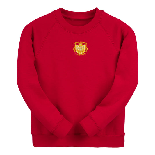 Red Classic Cotton Rich Crew Neck Sweatshirt - Centre Chest Print