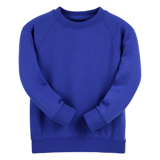 Royal Blue Essential Crew Neck Sweatshirt - Left Chest Embroidered