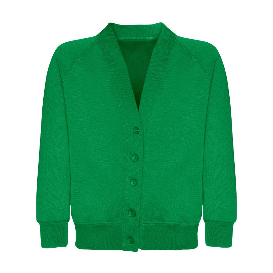 Emerald Sweat Cardigan - Left Chest Embroidered