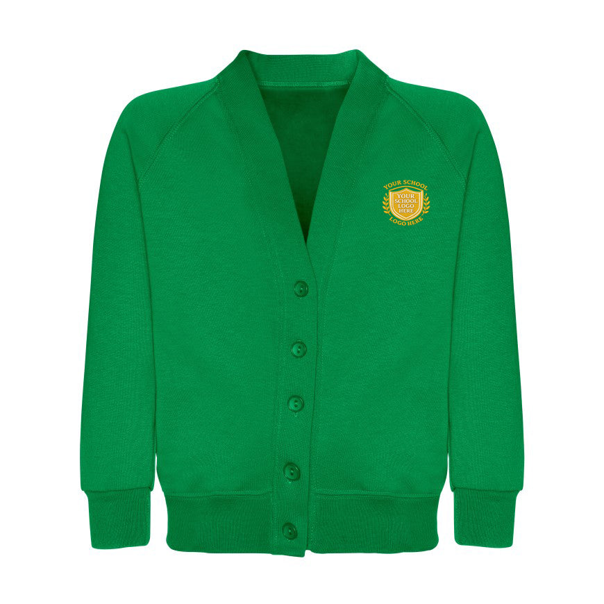 Emerald Sweat Cardigan - Left Chest Embroidered