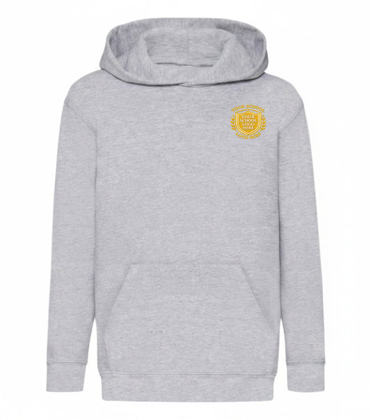 Grey Sports Hoodie - Left Chest Embroidered