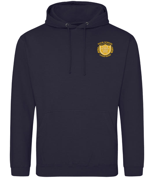 Navy Sports Hoodie - Left Chest Embroidered