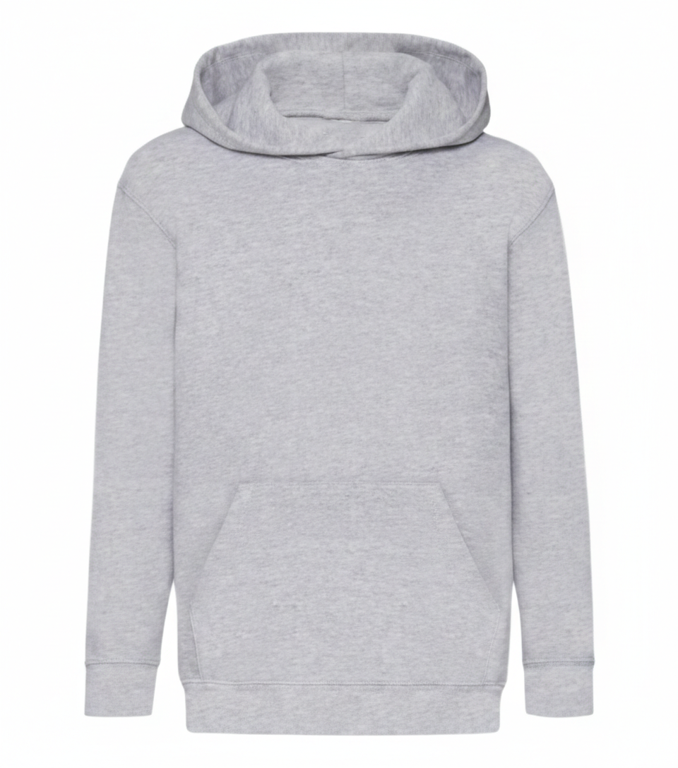 Grey Sports Hoodie - Left Chest Embroidered