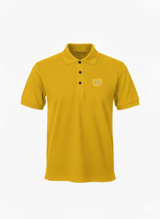 Gold Premium Sports Polo Shirt - Left Chest Embroidered